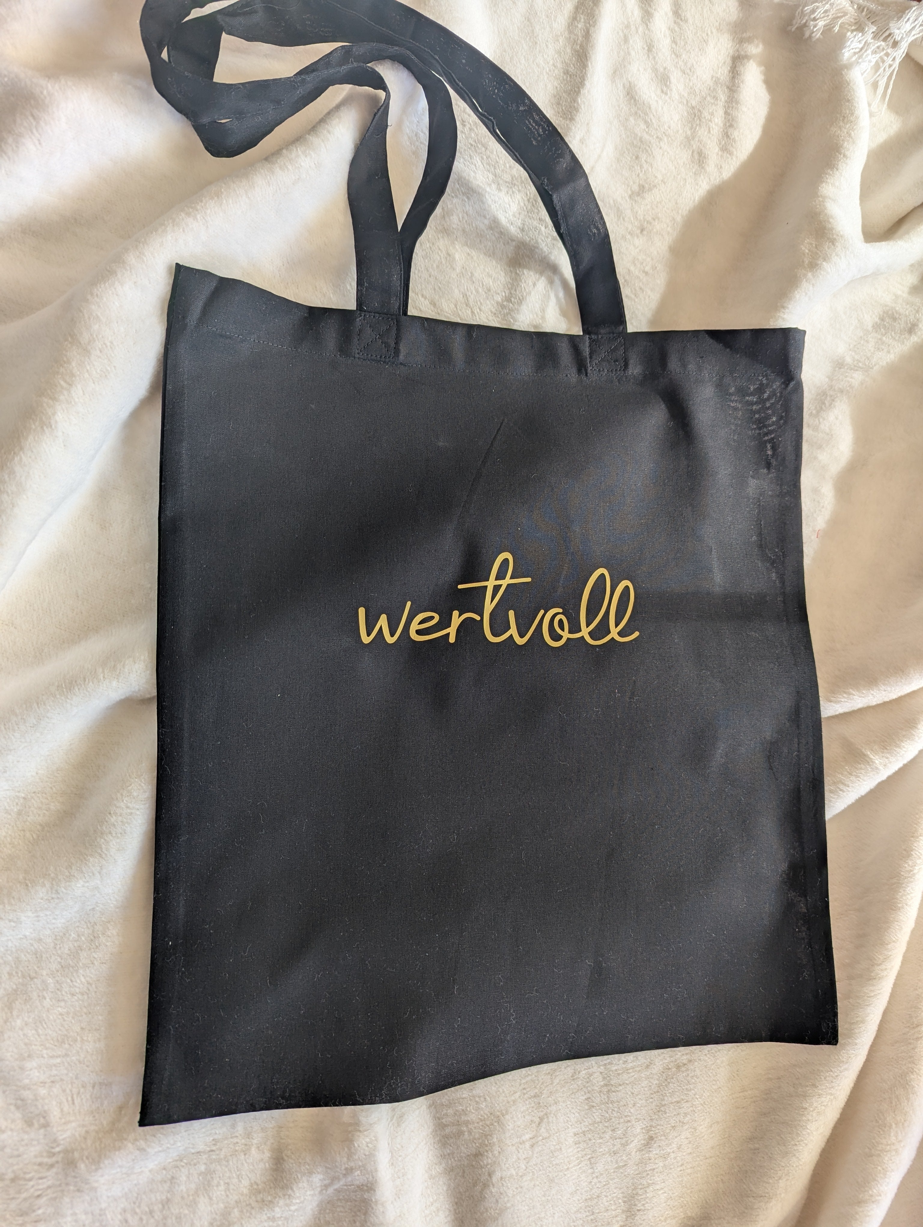 Baumwollbeutel mit Botschaft – „wertvoll“ & „unendlich geliebt“ | Alltag & Geschenk