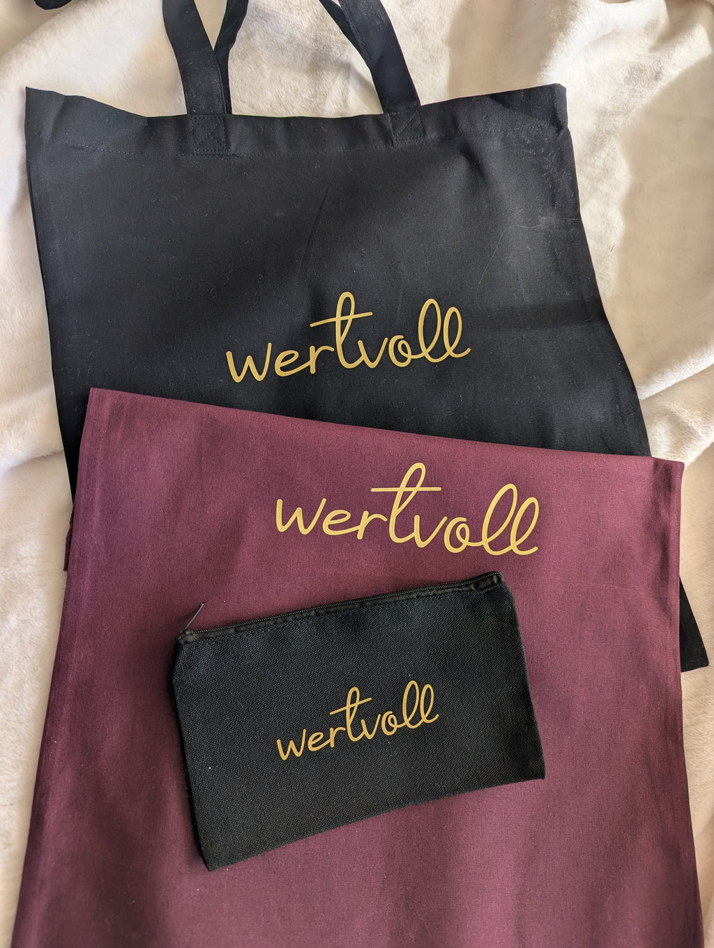Baumwollbeutel mit Botschaft – „wertvoll“ & „unendlich geliebt“ | Alltag & Geschenk