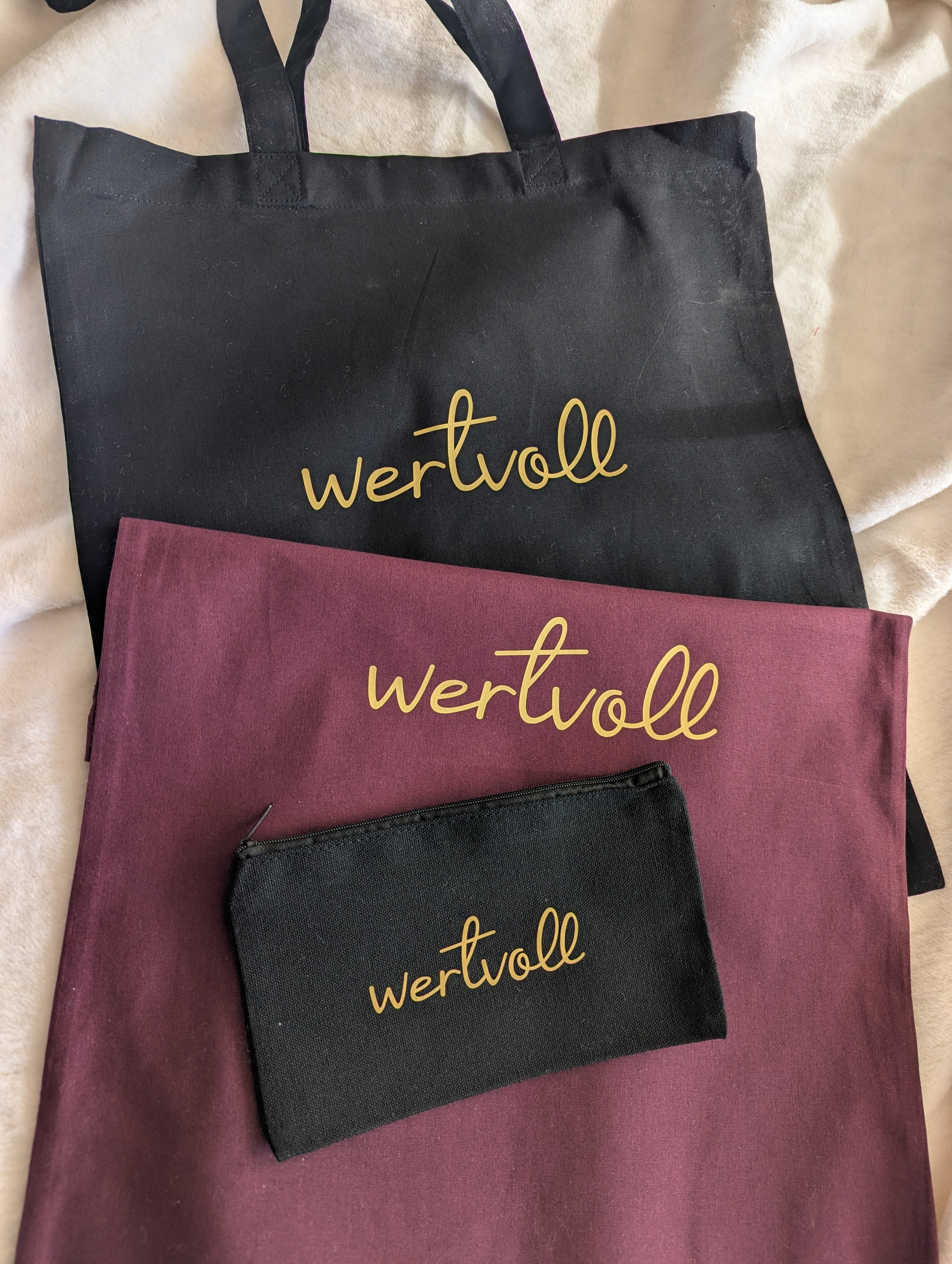 Baumwollbeutel mit Botschaft – „wertvoll“ & „unendlich geliebt“ | Alltag & Geschenk