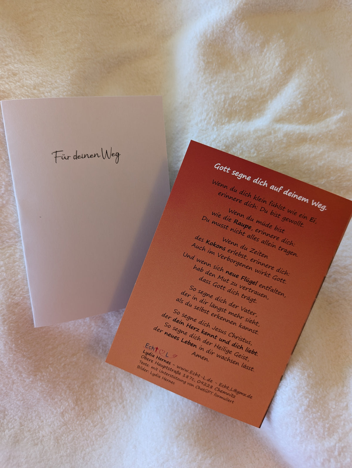 Der Schmetterling und ich – Christliche Klappkarte zur Ermutigung