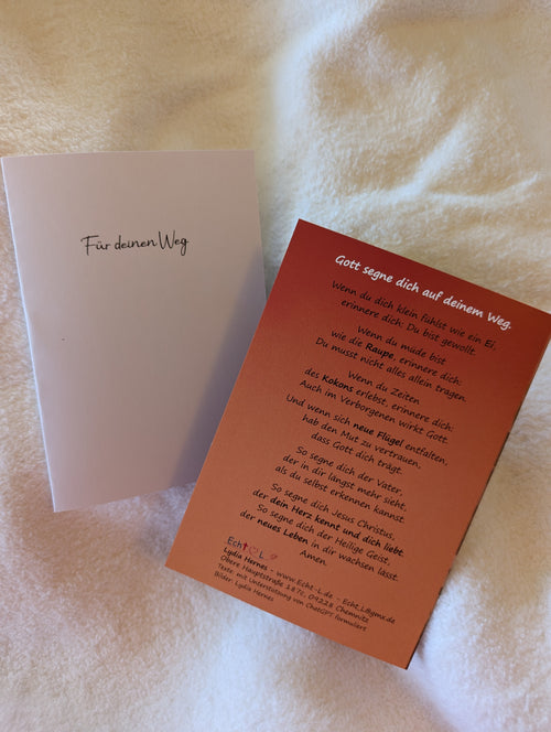 Der Schmetterling und ich – Christliche Klappkarte zur Ermutigung